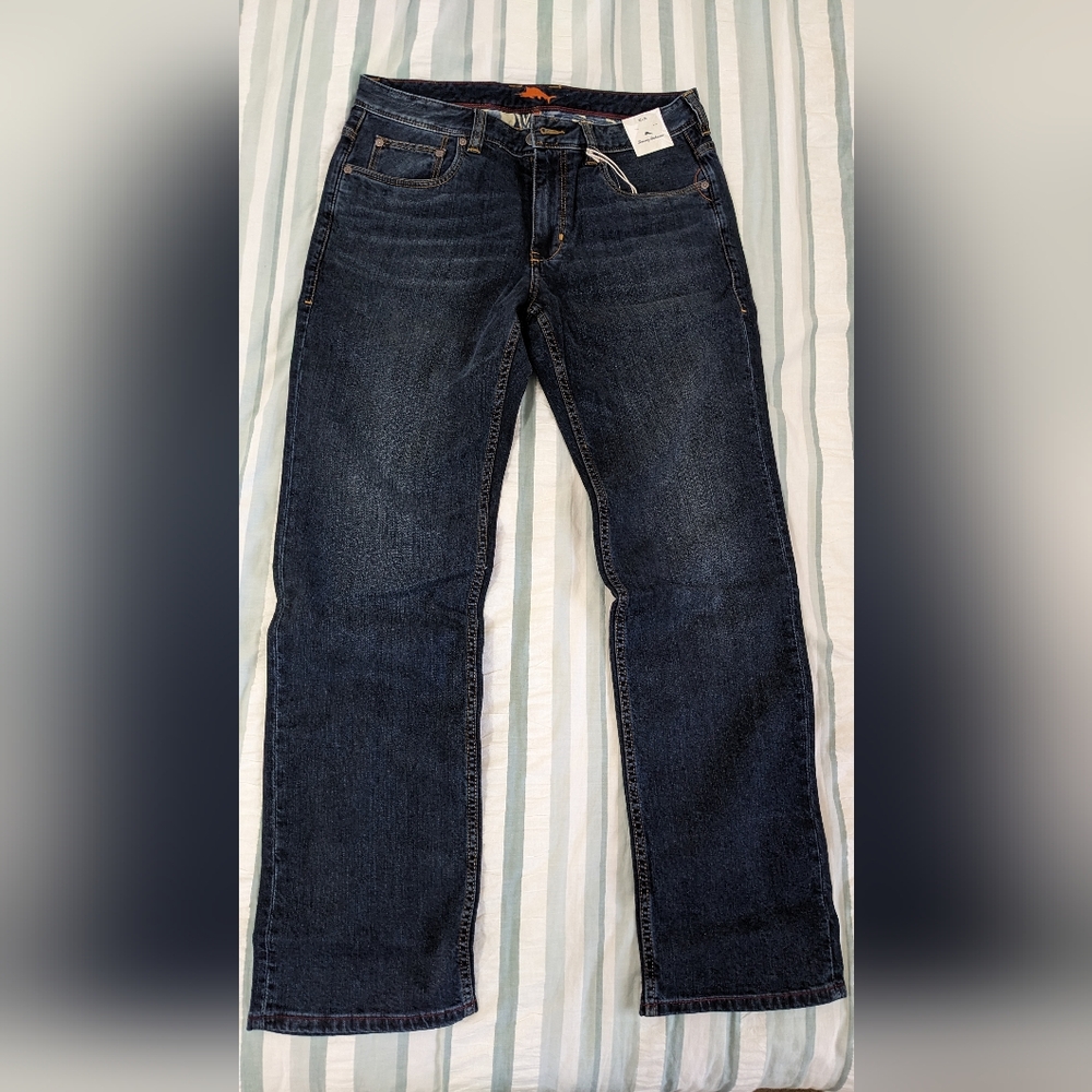 Men's Tommy Bahama Sand Drifter Authentic Fit Jeans Vintage Dark Wash Size 32x32
